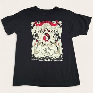 Disney Mickey Mouse Black And Red Come Alive Graphic Tee Large